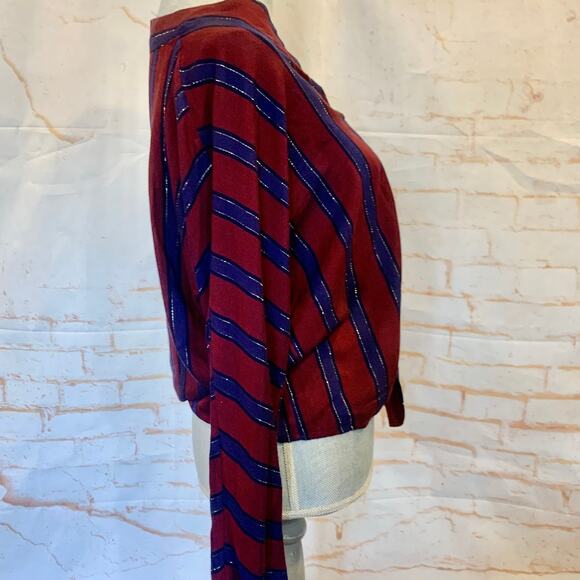 Rails Metallic Striped Button Front Top - Picture 5 of 9